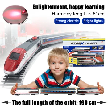 

Children's Toy Harmony Number Track Train Light Music Electric Simulation Motor Car Model Parent-child Interaction Birthday Gift