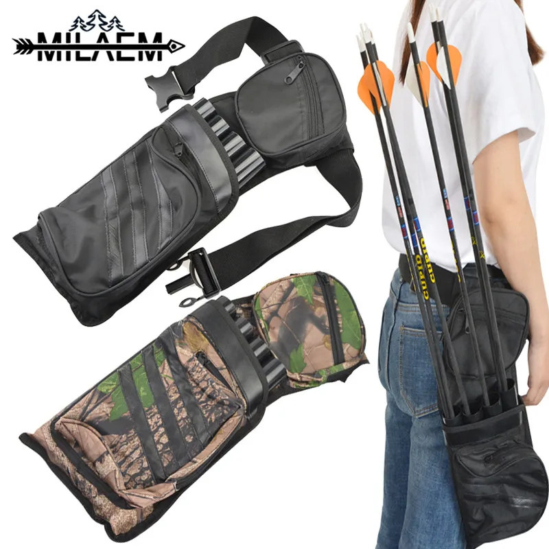 

1 Piece Arrow bag 4 Tubes Arrow Quiver for Hunting Arrows Holder Bag with Adjustable Strap Hunting Archery Accessories