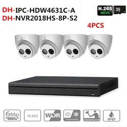 DH наблюдения Системы 4MP IP Камера IPC-HDW4433C-A 8POE NVR2108HS-8P-S2 наблюдения P2P Системы удаленного просмотра