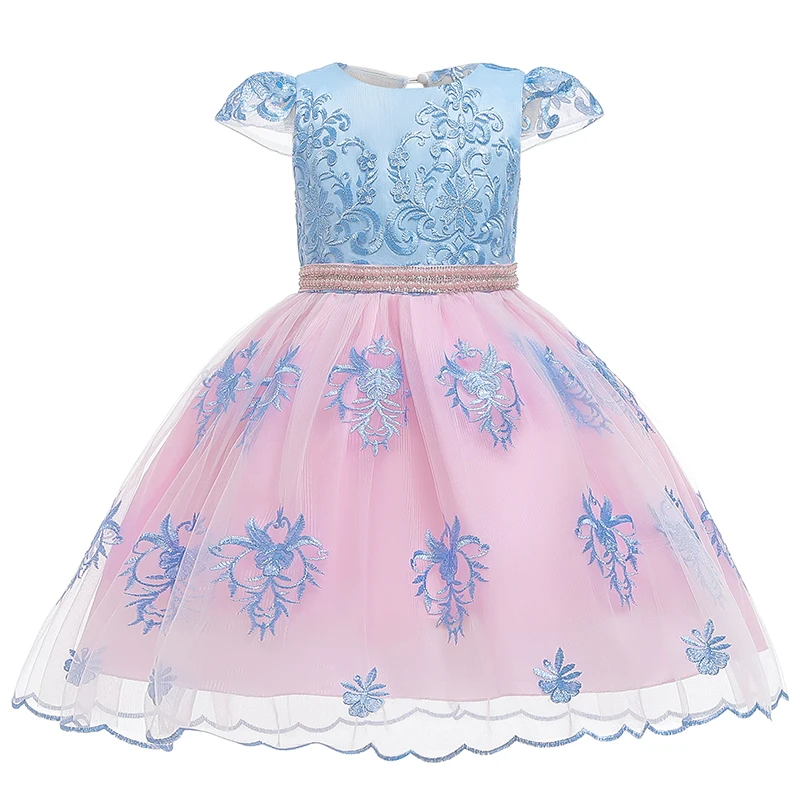 Детские платья для девочек, платье принцессы на день рождения платье с цветочным узором для девочек, вечерние и свадебные платья Детские