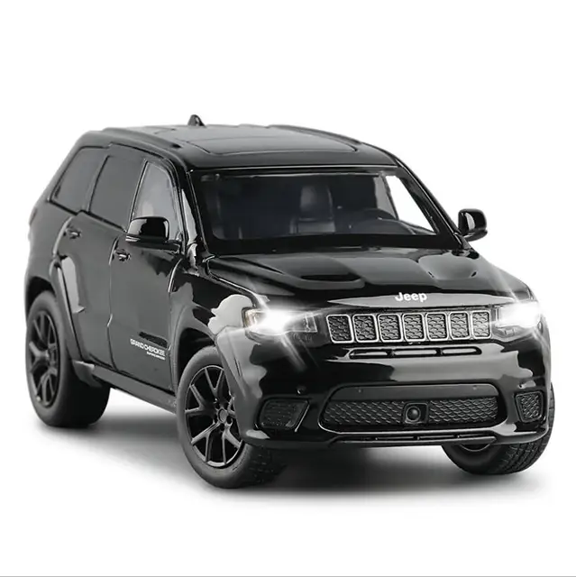 Car model 1: 32 Alloy Car JEEP-SRT Grand Cherokee Classic Car Steering Shock Absorber Sound And Light Toy Car Boy Gifts 1
