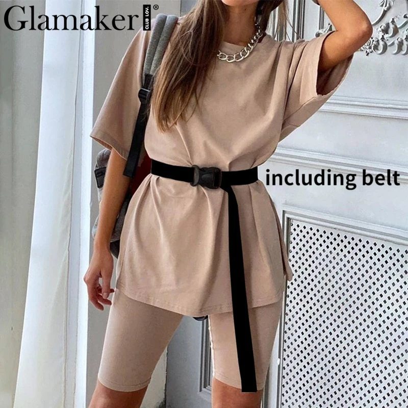 Комплект Glamaker Женский Повседневный из двух предметов топ и брюки модная