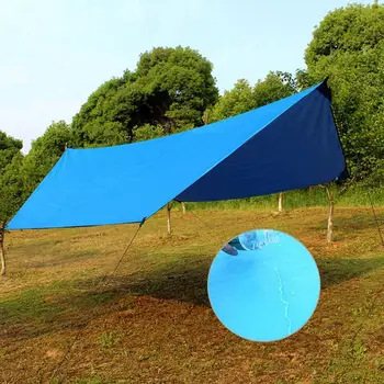 

Shade Canopy Gazebo Polyester Cloth Travel Durable Shade Sail Awning 2color Moisture Proof Camping Mat Outdoors Camp Waterproof