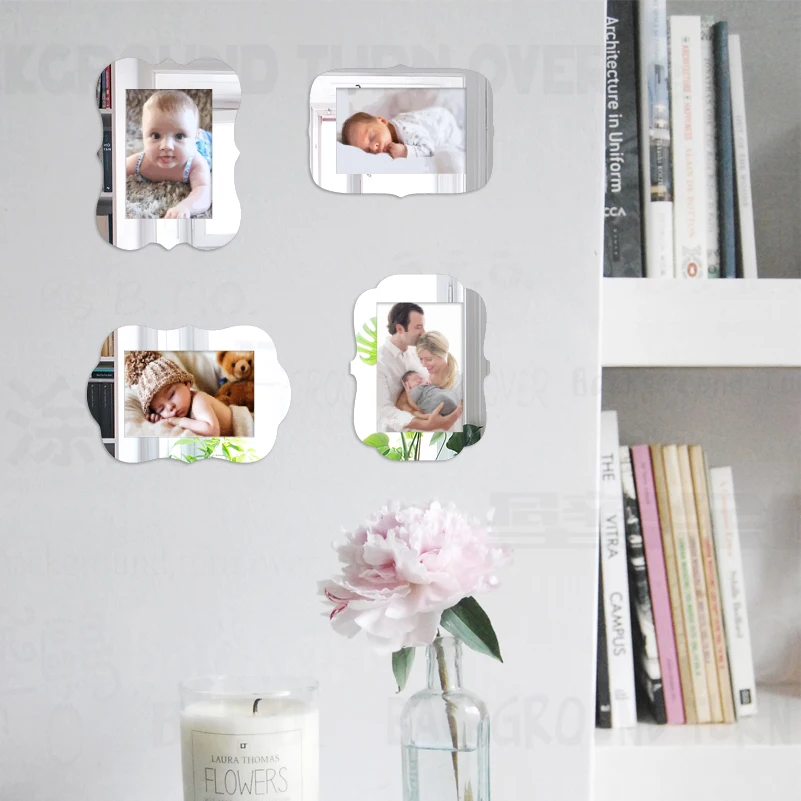 

4pcs Photo Frame Set Wall Picture Frames Framework On The Fridge Thin 3.5X5In 4X6In 5X7Inch F009