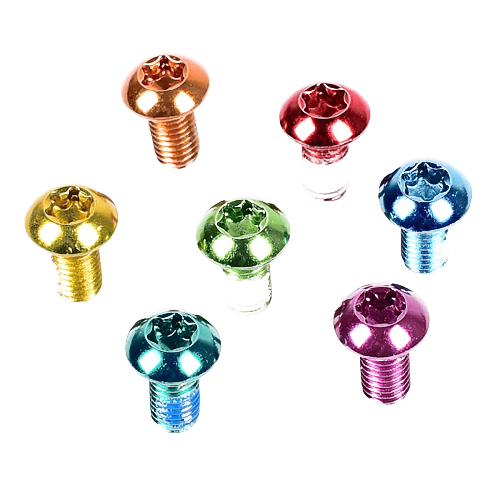 

12 Pcs/Card Mountain Bike Color Disc Screw MTB Bicycle 6 Holes Disc Brack Rotor T25 Screw M5*10mm/0.39in