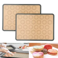 Антипригарный силиконовый коврик для выпечки, коврик для выпечки, Кондитерские инструменты, коврик для раскатки теста, большой размер для торта, печенья, макарон