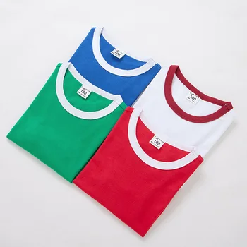 

Disney Biys Tops Mickey Mouse Kids Wear Short-sleeved Kit Cotton Splicing Semi-Shirt Piece Wild Color kids T-shirt Suit Cute