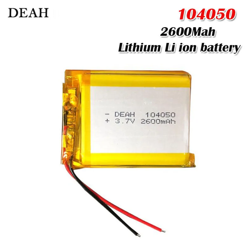 3,7 в 2600 мАч 104050 литий полимерная аккумуляторная батарея для MP3 MP4 динамика проектора увлажнителя солнечной лампы внешний аккумулятор литий полимерный аккумулятор|Перезаряжаемые батареи| | АлиЭкспресс
