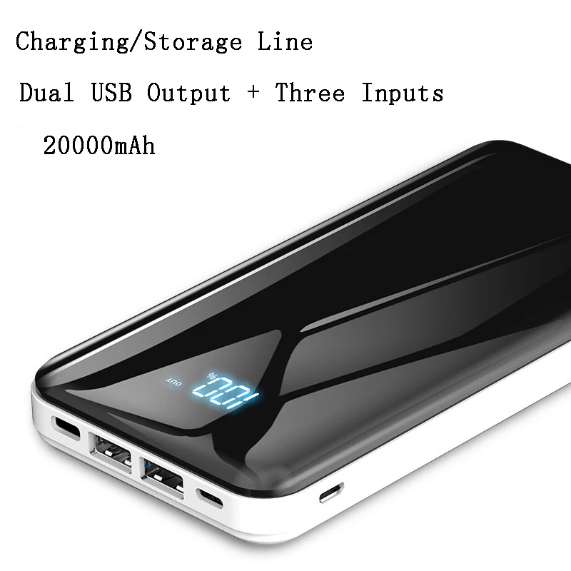 Power Bank 20000 мАч для Xiaomi mi 2 USB power Bank портативное зарядное устройство Внешняя батарея повербанк для iPhone Xiao mi huawei