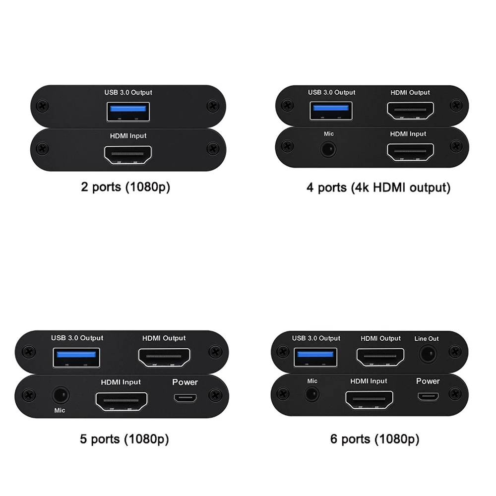 4K 60Hz HDMI видеозахвата USB3.0 HDMI к USB карта видеозахвата ключ для игровой потоковой прямой трансляции с микрофоном