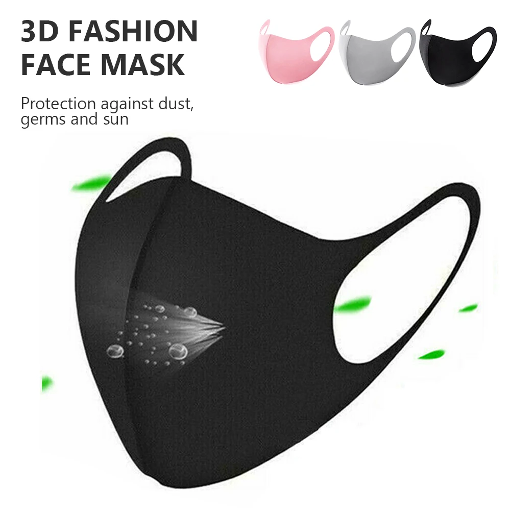 1 Piece Black Gray Pink Face Mouth Mask Unisex Dust-proof Cotton Mascarillas Reusable Anti Fog Dust Haze Mouth Cover Washable