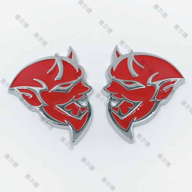 Автомобильный Замок с логотипом Demon Hell Cat Металлическая Автомобильная наклейка