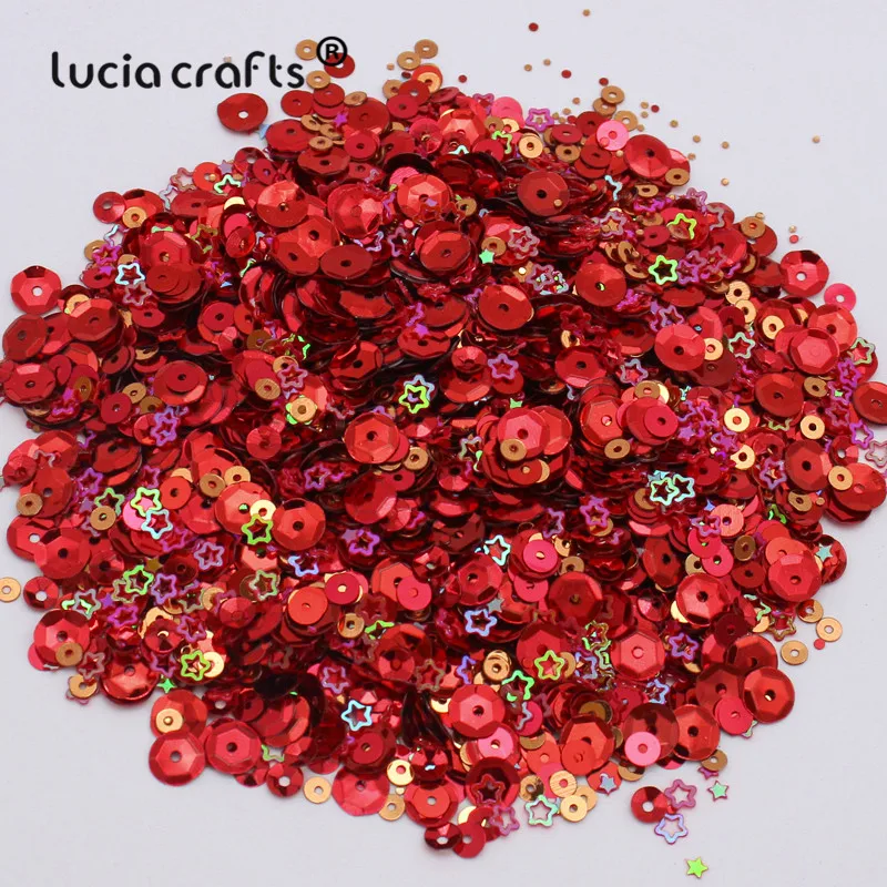 Lucia crafts 20 г/лот смешанные размеры/формы хлопья чашка конфетти свободная тесьма с пайетками для шитья и свадебные аксессуары D0902