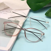TR90 прозрачная оправа для очков в стиле кошачьи глаза женские ультралегкие Ретро прозрачные зеркальные оптические очки по рецепту женские мужские
