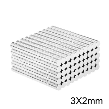 

50~10000pcs 3x2 Search Minor Diameter Magnet 3mm x 2mm Bulk Small Round Magnets 3x2mm Neodymium Disc Magnets 3*2 strong magnet