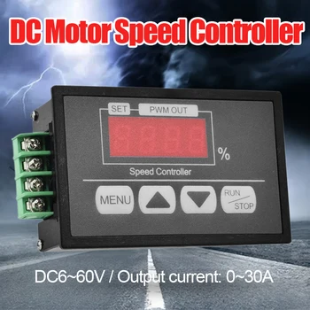 

PWM 6-60V DC Motor Speed Controller Module Digital Display Fence Terminal Speed Regulator Power Control Governor Switch