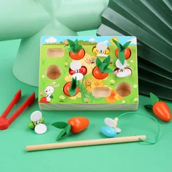 Brinquedos de madeira montessori cenouras forma de classificação presentes de desenvolvimento de madeira brinquedo do bebê captura abelha jogo de correspondência brinquedos educativos