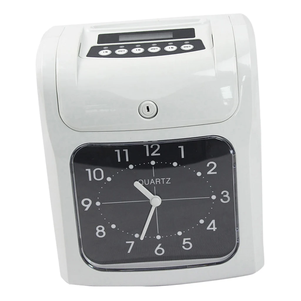 Office Employee Attendance Digital Time Clock Pointer Type w/50 Card US Plug