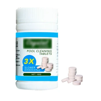 

1 Bottle Pool Cleaning Tablet (100 PCS) Swimming Pool Cleaner Purify Water Cool Summer