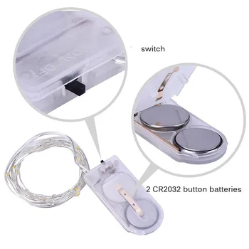 

Mini LED String Lights 2M 20leds Copper Wire Garland Home Christmas Wedding Party Decoration Powered By 6V Battery Fairy Light