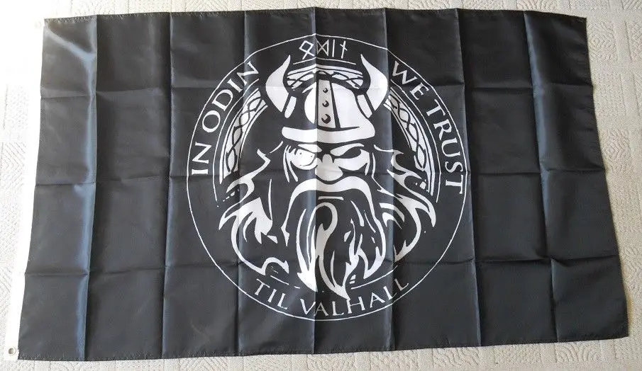 3ft x 5ft 3 x5ft Одина WE TRUST с принтов в виде флажков баннер, флаг из полиэстера Размеры 150x90 см