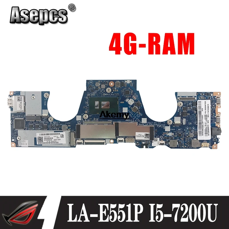 CIZY3 LA-E551P материнская плата для ноутбука lenovo YOGA 720-13IBK тест оригинальная материнская плата 4G-RAM I5-7200U