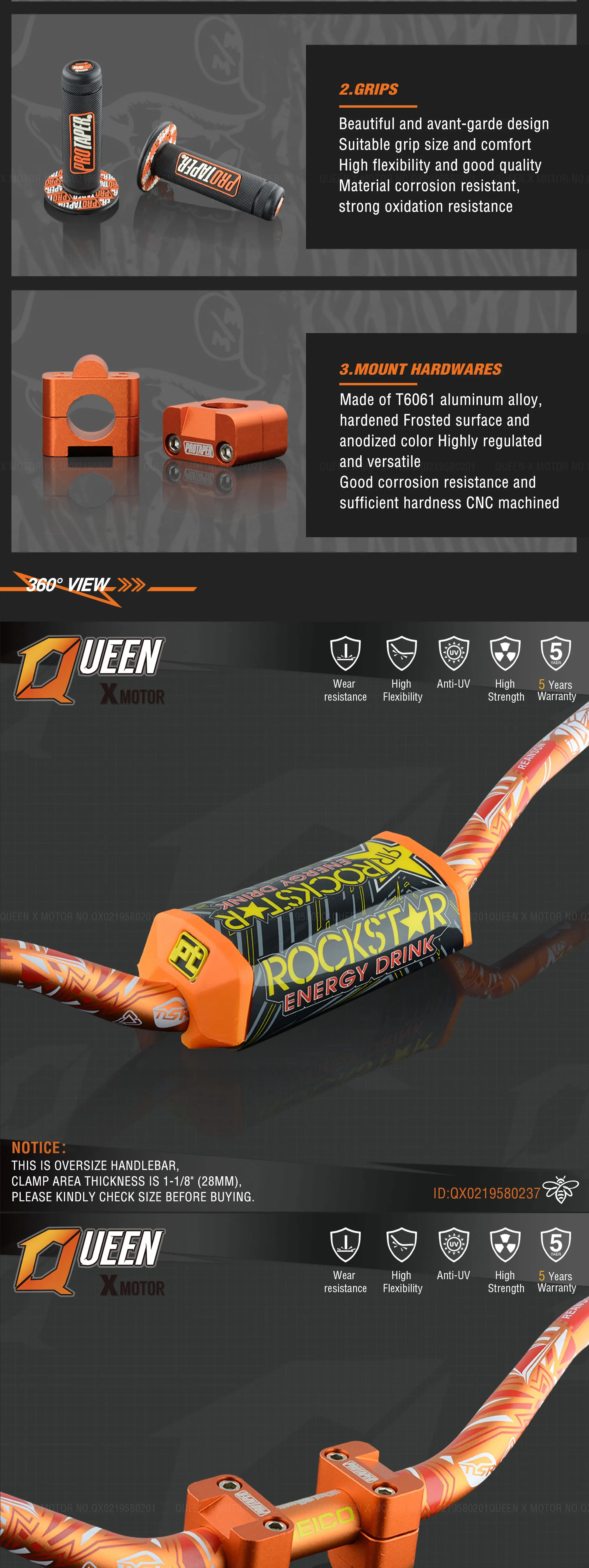 Руль для Pro Taper Pack Bar 1-1/" 6 дней Fatbar Колодки Ручки Pit Pro Racing Dirt Pit Bike мотоцикл с адаптер cnc