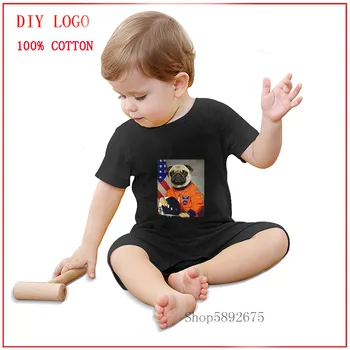 

Astronaut pug spaceX printed Newborn Baby Clothing Rompers Kids Girls Boys Jumpsuit New Baby Cute 100% Cotton Soft clothing