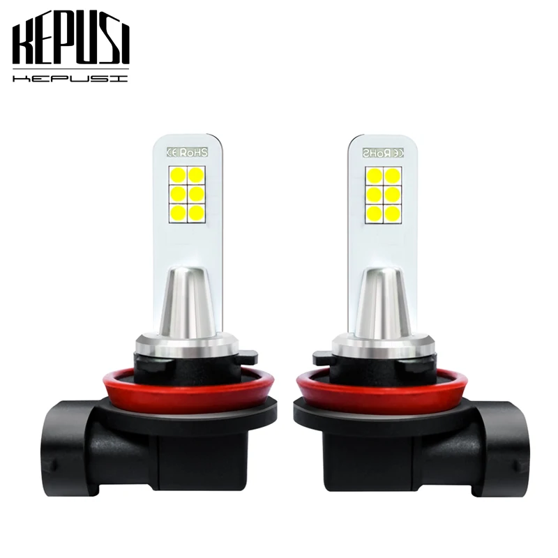 2x H11 светодиодный противотуманный фонарь белый 3030 12SMD H8 H9 Автомобильная лампочка для авто двигатель грузовика для дневных ходовых огней светильник светодиодный лампы 12V 24V H11 светодиодный