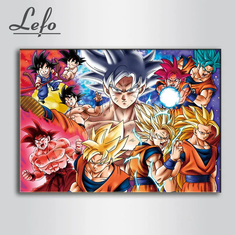 5d Diy мозаика полная вышивка головоломка Dragon Ball картина квадратная/круглая роспись из бриллиантов мультфильм ГОКу картина Наклейка на стену