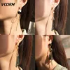 New Fashion Long Tassel Earrings Korean Geometric Triangle Asymmetry Acrylic Dangle Drop Earring For Women 2022 Party Jewelry ► Photo 3/6