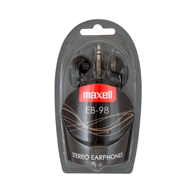 MAXELL EB 98 basic headphones stereo sound and minijack connection Jack 3 5mm Ear design length cable 1 2 meters