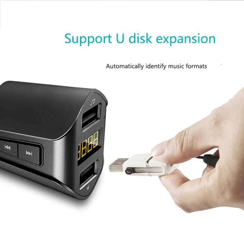 Bluetooth fm-передатчик автомобильное зарядное устройство двойной USB MP3 музыкальный плеер слуховой аппарат комплект