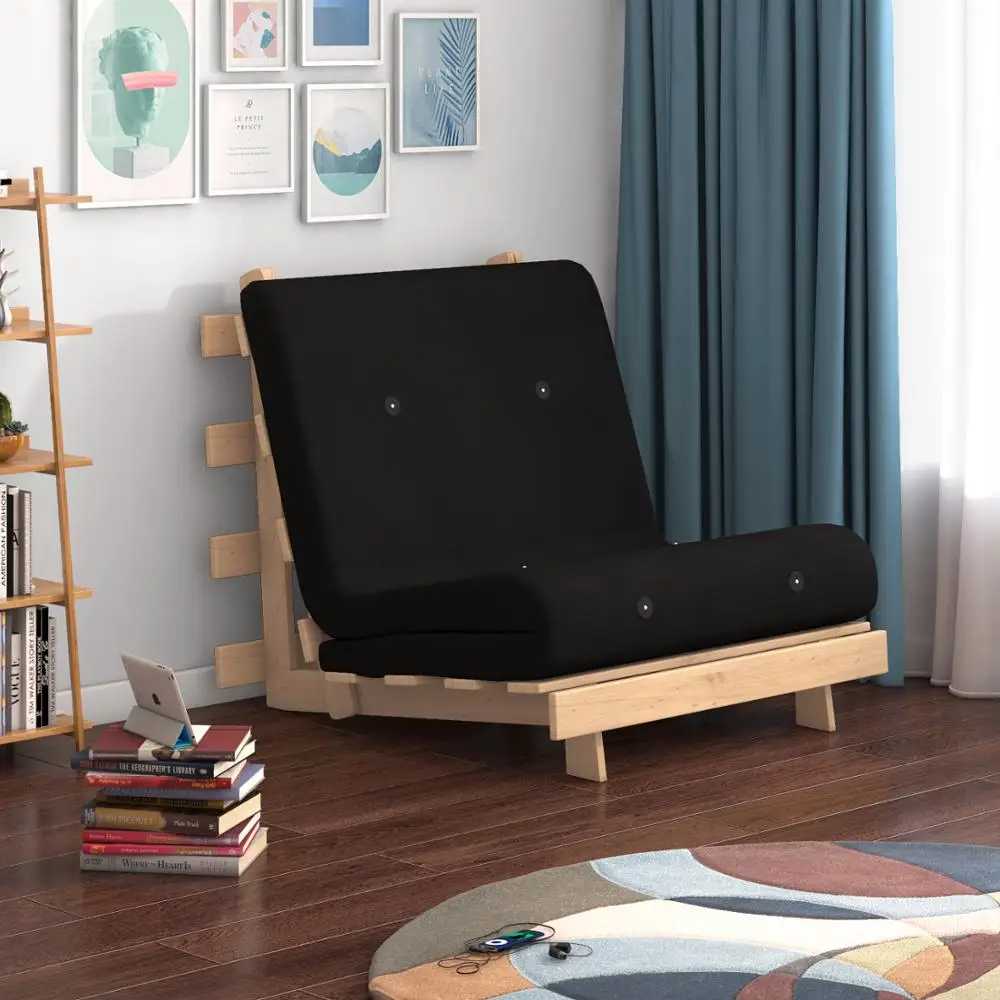 Удобный Одноместный трехскладной диван кровать Futon каркас для кровати цельный