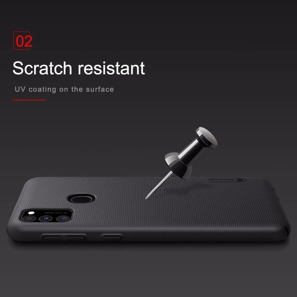 Чехол NILLKIN для samsung M30S, суперматовый чехол-накладка из поликарбоната для samsung Galaxy M30S, Подарочный держатель для телефона