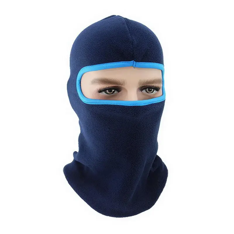 Navy blue blue Детские носки унисекс на открытом воздухе солнцезащитные, для езды головные уборы флисовая грелка ветрозащитный Лыжная Маска Зимний шарф на шею мотоциклетная маска для лица - Цвет: Navy blue blue