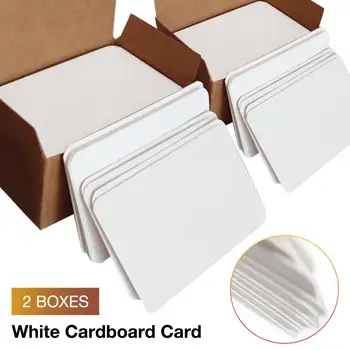 

100/200 Pcs Blank Hard Paper Card Playing Card Paper DIY Board Game Postcard Handmade Wallpaper Postcards Message White Card