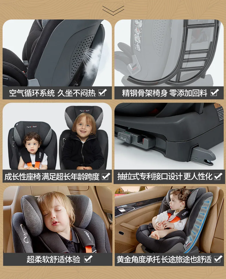 Автомобильное детское безопасное сиденье автомобиля с 9 месяцев-3-12 лет isofix интерфейс