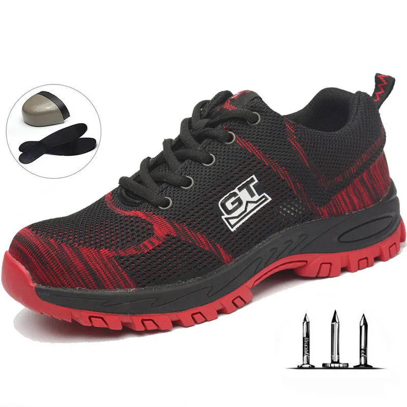

New Men's Work Safety Boots Plus Size Unisex Outdoor Steel Toe Puncture Protection Men's Safety Shoes Outdoor Training Shoes Men