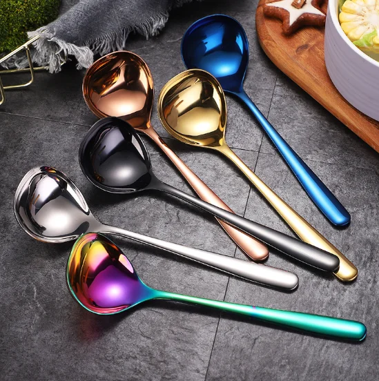 

304 Нержавеющая сталь ложка Семья суп кухонная ложка ложки с длинной ручкой ложки для варки и смешивания Stirr