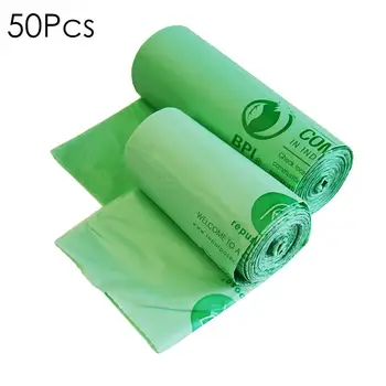 

100% Compostable Biodegradable 10 Liters-50 Bags Caddy Bin Liners Food Kitchen Waste Bags Compostable Waste Bags