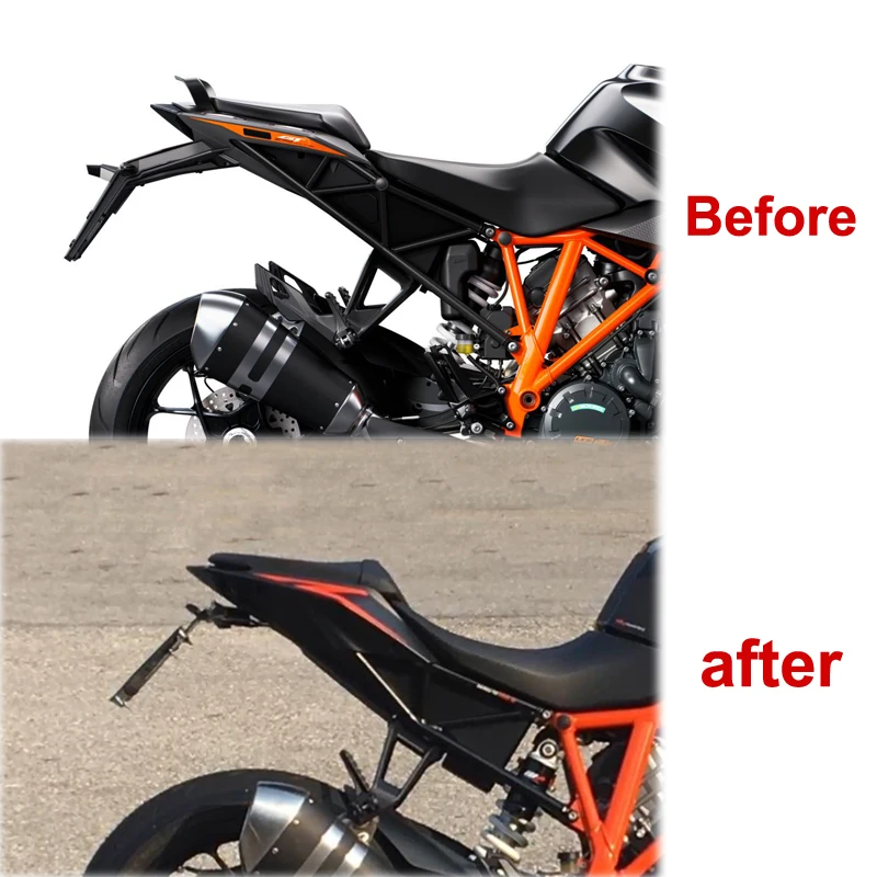 Для KTM DUKE R 1290- держатель номерного знака для мотоцикла задний хвост Tidy Fender Eliminator номерной знак комплект алюминиевый