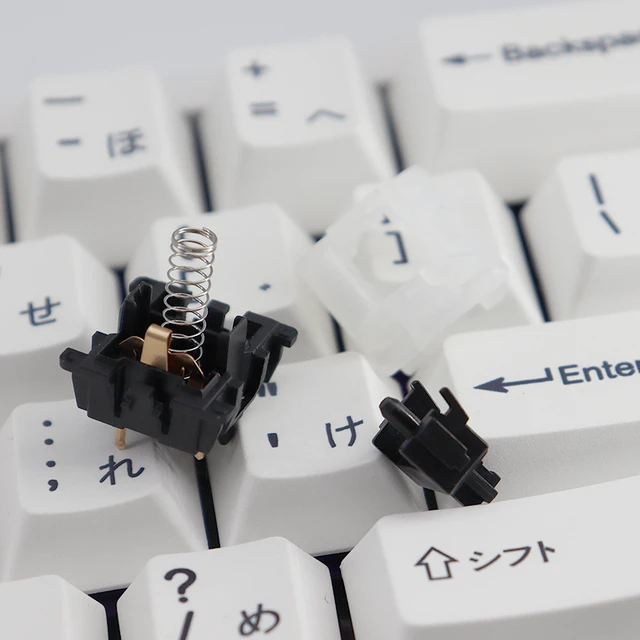 Gateronスイッチミルキートップブラックボトムイエローブラック 