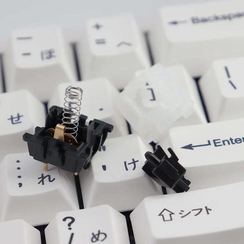 Interruptores Mecânicos do Teclado Parte Superior Leitosa Fundo Amarelo Preto Interruptor do Teclado Pin - Imagem 4
