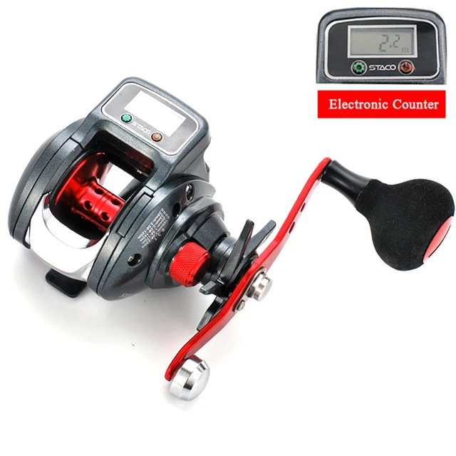 Baitcasting Fishing Reel With Line Counter 16+1 Bearings Baitcaster Wheel  Electronic Digital Display Fishing Line Counter Reels - Fishing Reels -  AliExpress