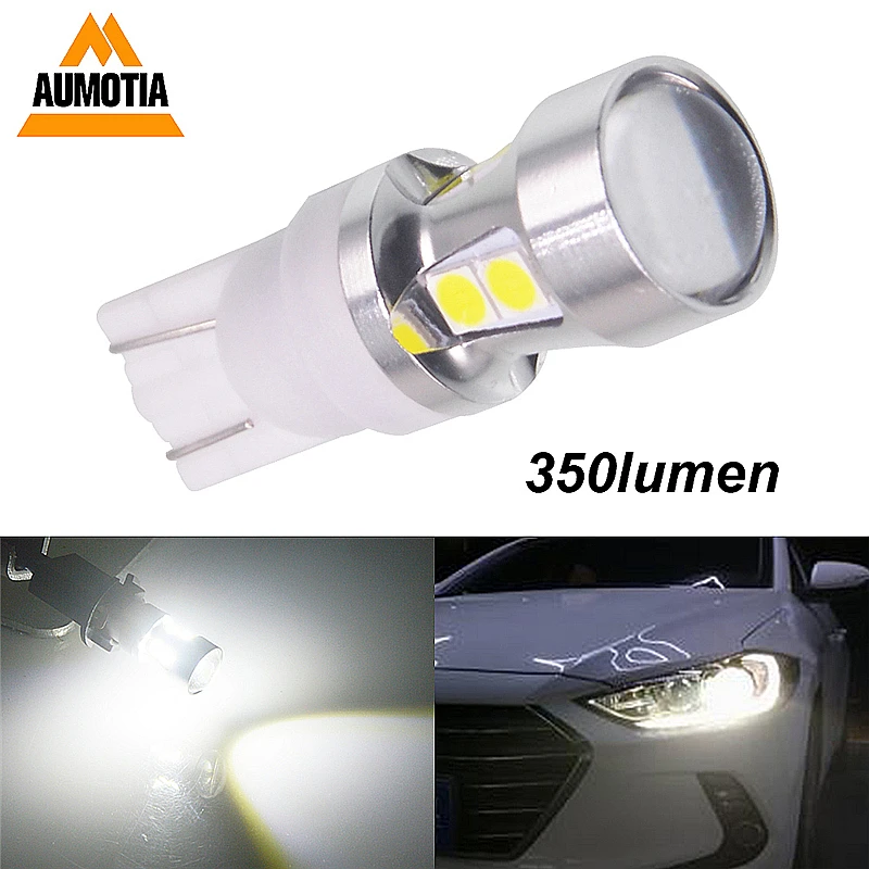 10x Автомобильный светодиодный T10 W5W 10 светодиодный 3030 SMD авто бесполярности интерьер парковка светильник внешний светильник DC9-28V объектив