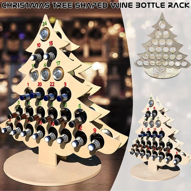 Kit décoration noël,Porte-alcool en bois pour arbre de noël,support de vin  créatif pour 24 Mini bouteilles de vin,compte à rebours - Cdiscount Maison