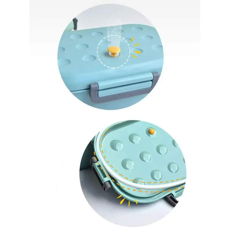Silicone Microwave Lunch Box Picnic Leakproof Bento Box Fruit Food Container Storage Boxes Case Container Organizer