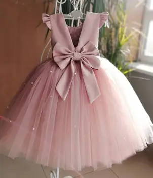

Backless Runway Dress for Girls Party Dresses Kids Girl Fashion Bow Piano Costume Ball Gown Infant Princess Vestidos