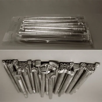 

High Quality 20pcs Leather Working Saddle Making Tools DIY Craftool Leather Craft Stamps Set Silver Printing Accessories